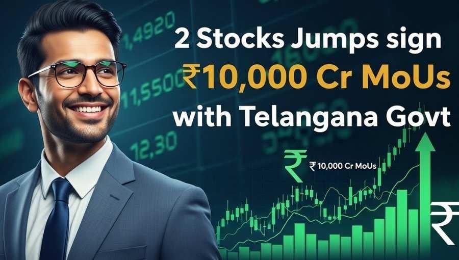 2 Stock Jump With 10k Cr MoU From Telangana Govt